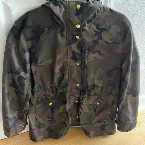 Women’s JCrew Perfect Raincoat in Camo -  Size Medium - Picture 4 of 7